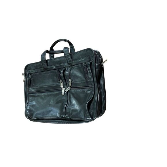 TUMI Expandable Briefcase Business Laptop Bag 904DN3 All Genuine Leather Black - Picture 14 of 14